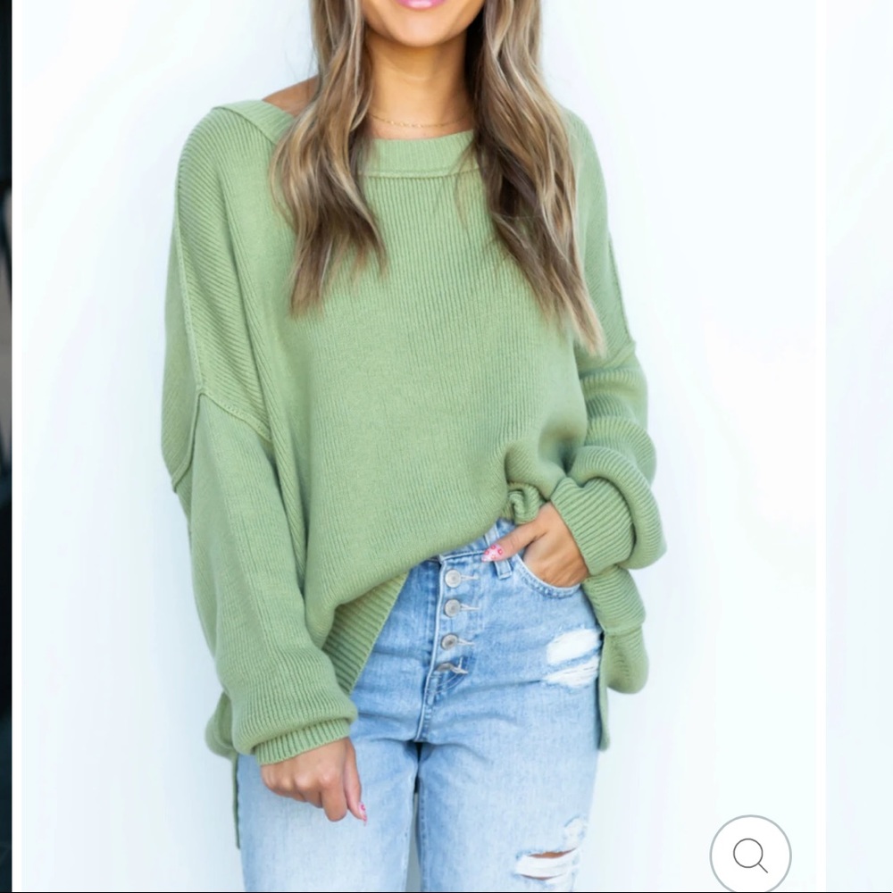 Apricot Lane oversized sweater in sage